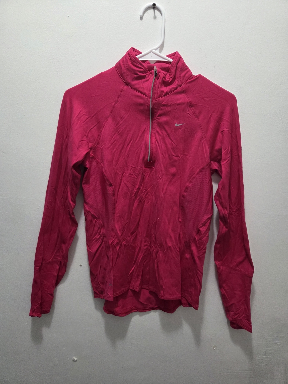 Nike Size S Women's Hot Pink Half-Zip Performance Jacket